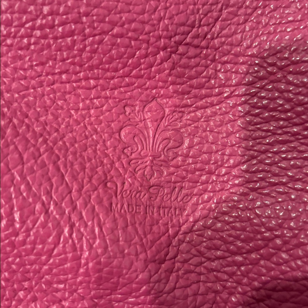 Hot Pink Italian Leather Backpack from Florence - Picture 2 of 9
